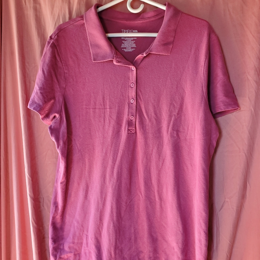 Time and Tru polo style shirt SZ 3X Pink excellent condition
